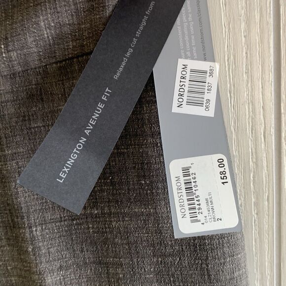 Classiques Entier Brown Multi Lexington Avenue Fit Straight Pant 2 NWT - Picture 4 of 6